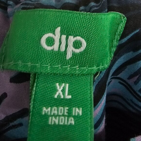 Dip Purple Blue Sleeveless Maxi Dress Beach Tropical Tiered Boho XL - Picture 9 of 11